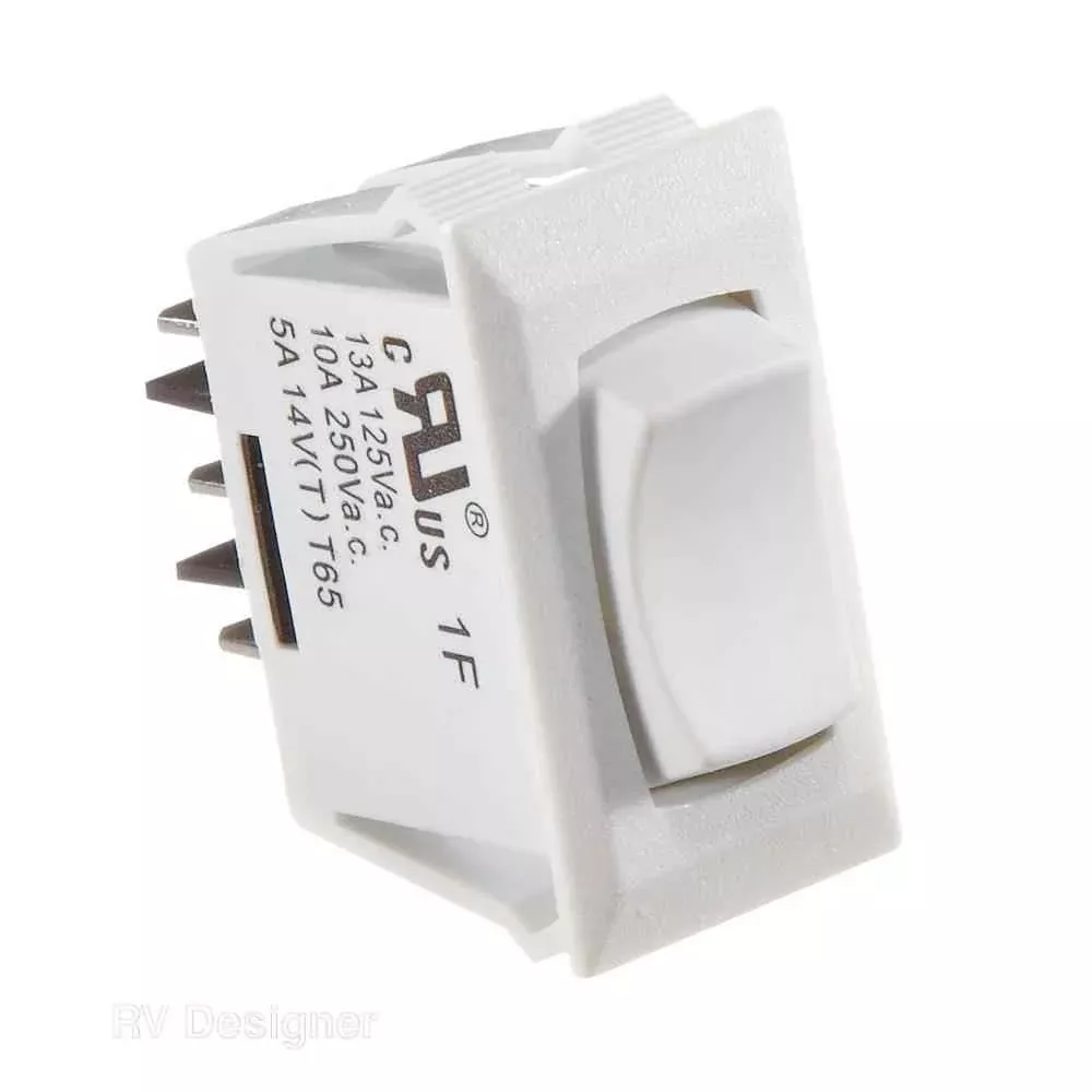 10A White Rocker Switch