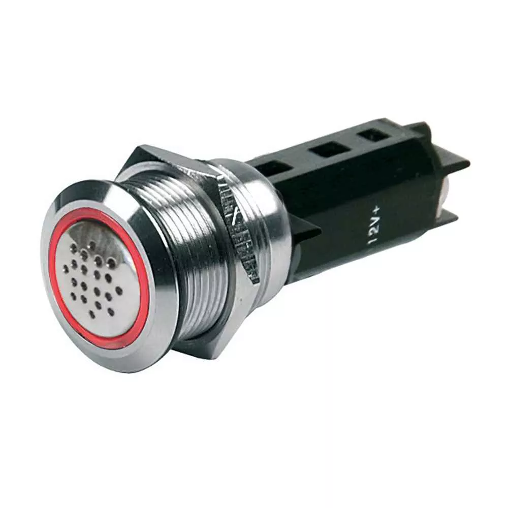 12V Buzzer w/Warning Light – Red