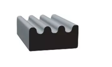 .375 X .188 “Ribbed” EPDM W/H2, BLK