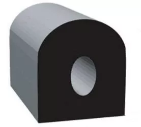 .5 X .5 "D" EPDM, BLK 50'