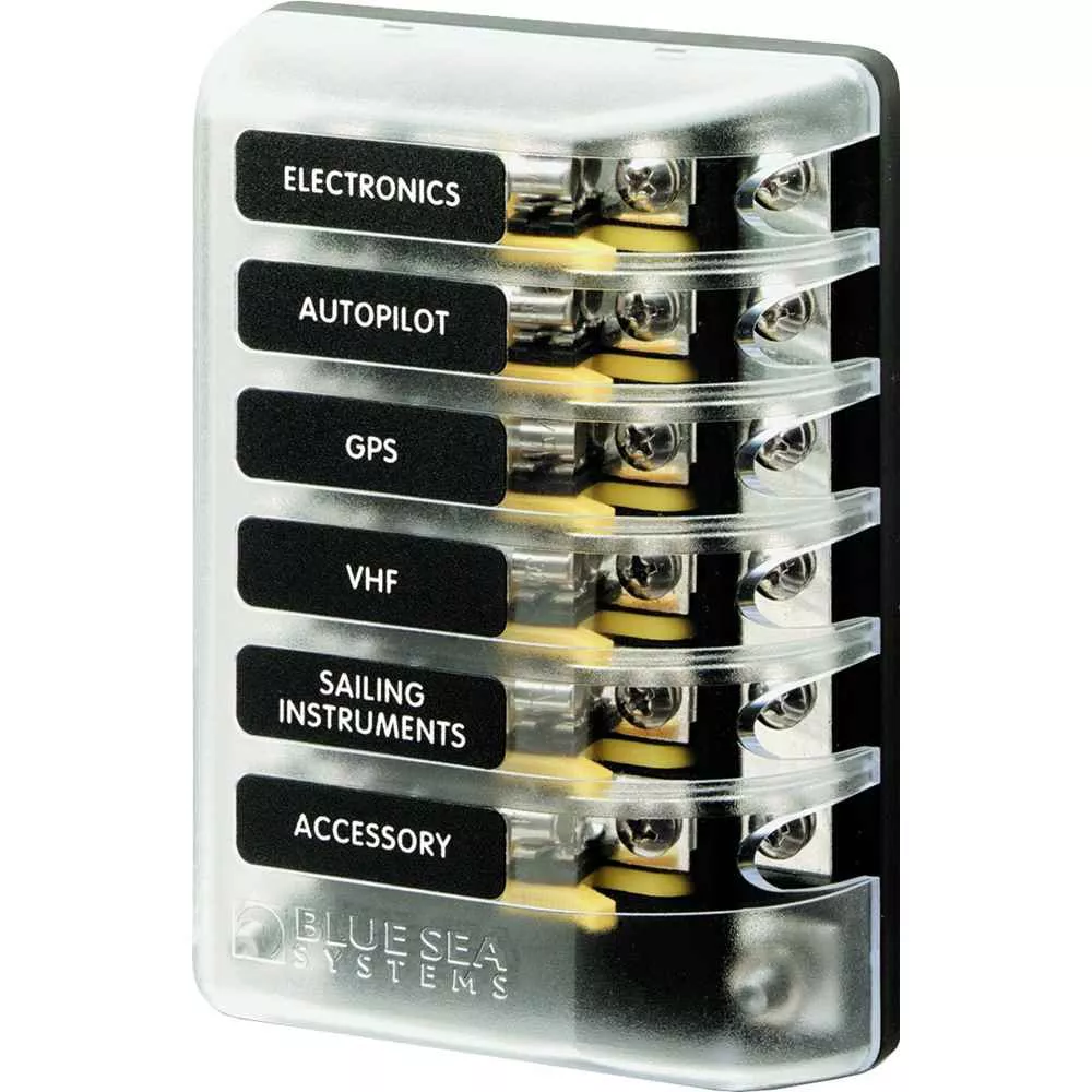 5015 ST Glass Fuse Block w/Negative Bus