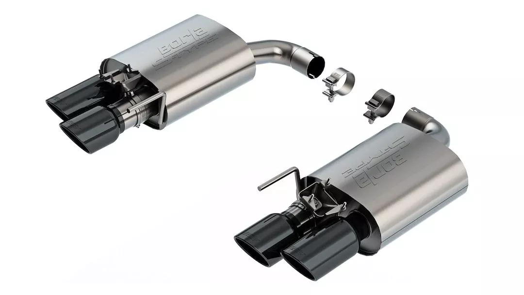 Borla S-Type Axle Back System Dual Quad Exhaust System Kit 11985BC