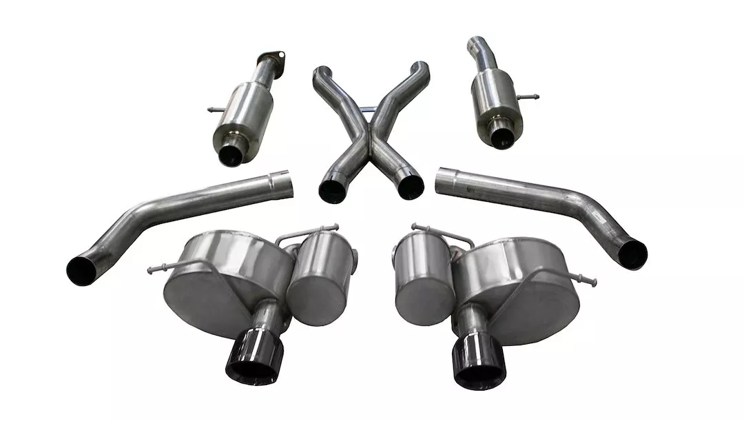 Corsa Performance Sport Cat Back System Dual Dual Exhaust System Kit 14466BLK