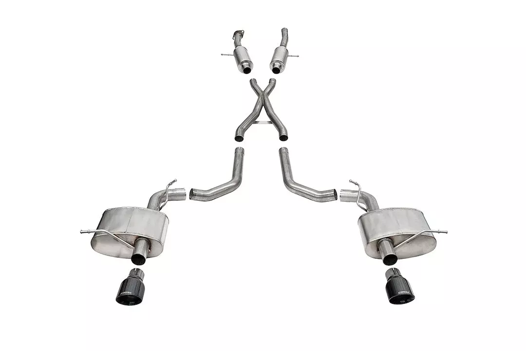 Corsa Performance Sport Cat Back System Dual Dual Exhaust System Kit 21195BLK