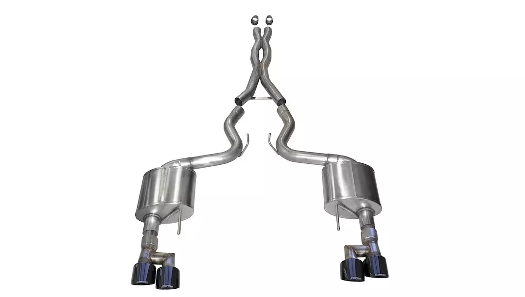 Corsa Performance Sport Cat Back System Dual Quad Exhaust System Kit 21042BLK