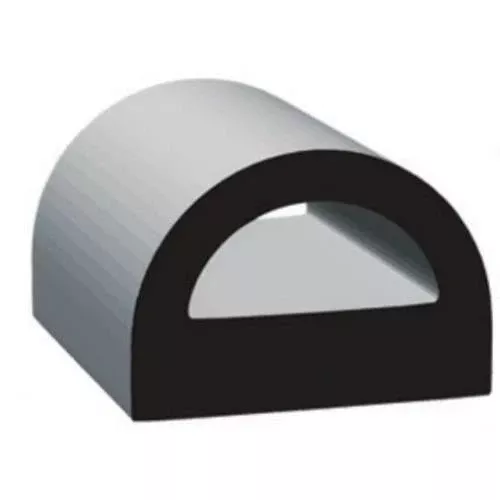 D-Type Slide Out Seal .562 X .75 “D”, EPDM, W/ST, BLK