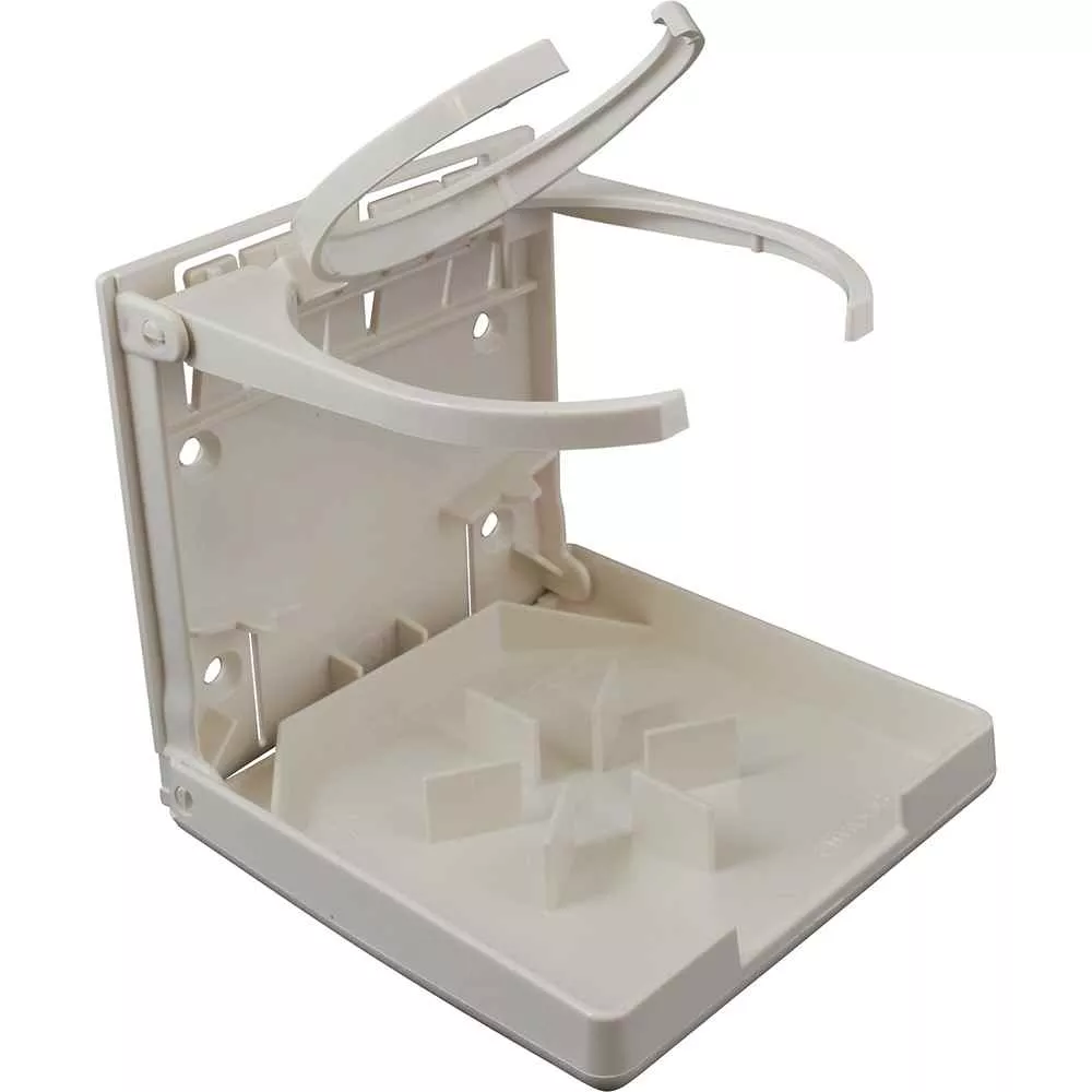 Fold-Up Drink Holder – Dual Ring – White