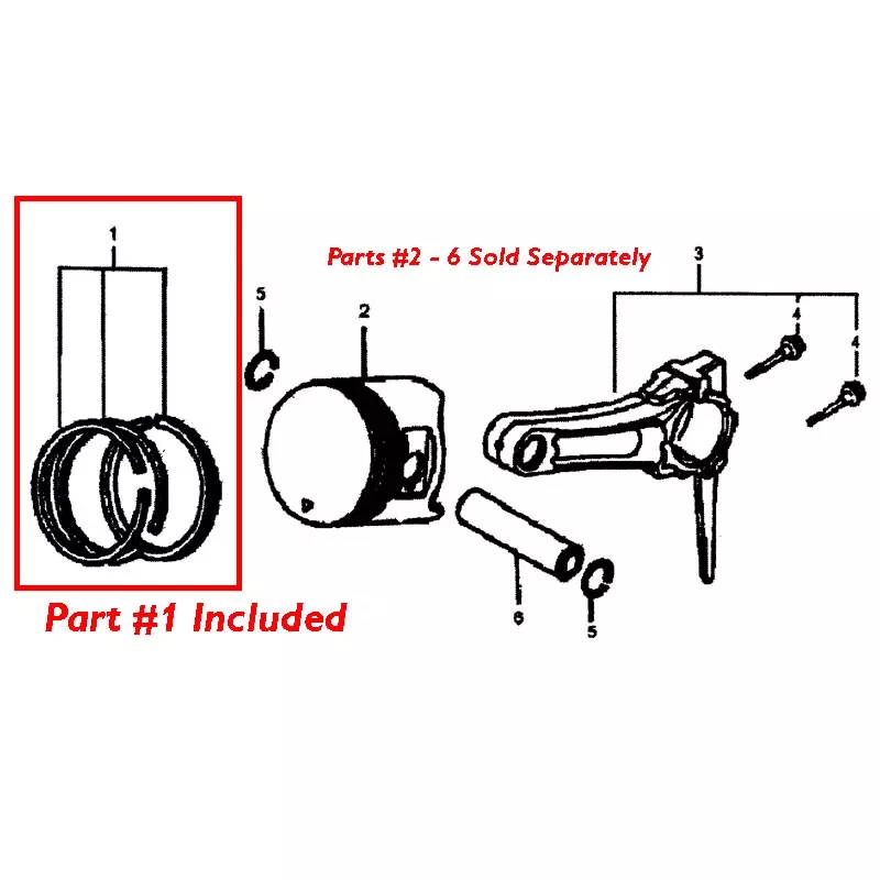 Generac 0G84420233 RING SET, PISTON Dropshipped from Manufacturer