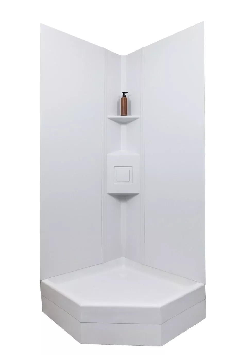 Icon 15246 Neo Angle Shower Surround 72″ x 27″ – White