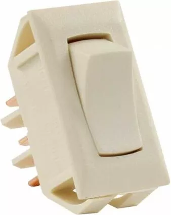 JR Products Multi-Purpose Single Rocker On/On Switch - Ivory