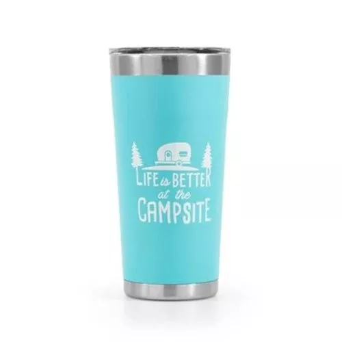 Life is Better at The Campsite Stainless Steel 20 oz. Tumbler Blue
