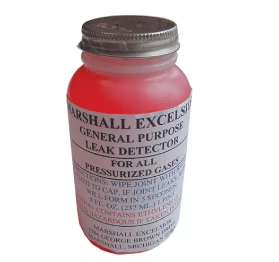 Propane Leak Detector Marshall Excelsior ME-LD1 Liquid Type; Alerts To Leak With Bubbles; 8 Ounce