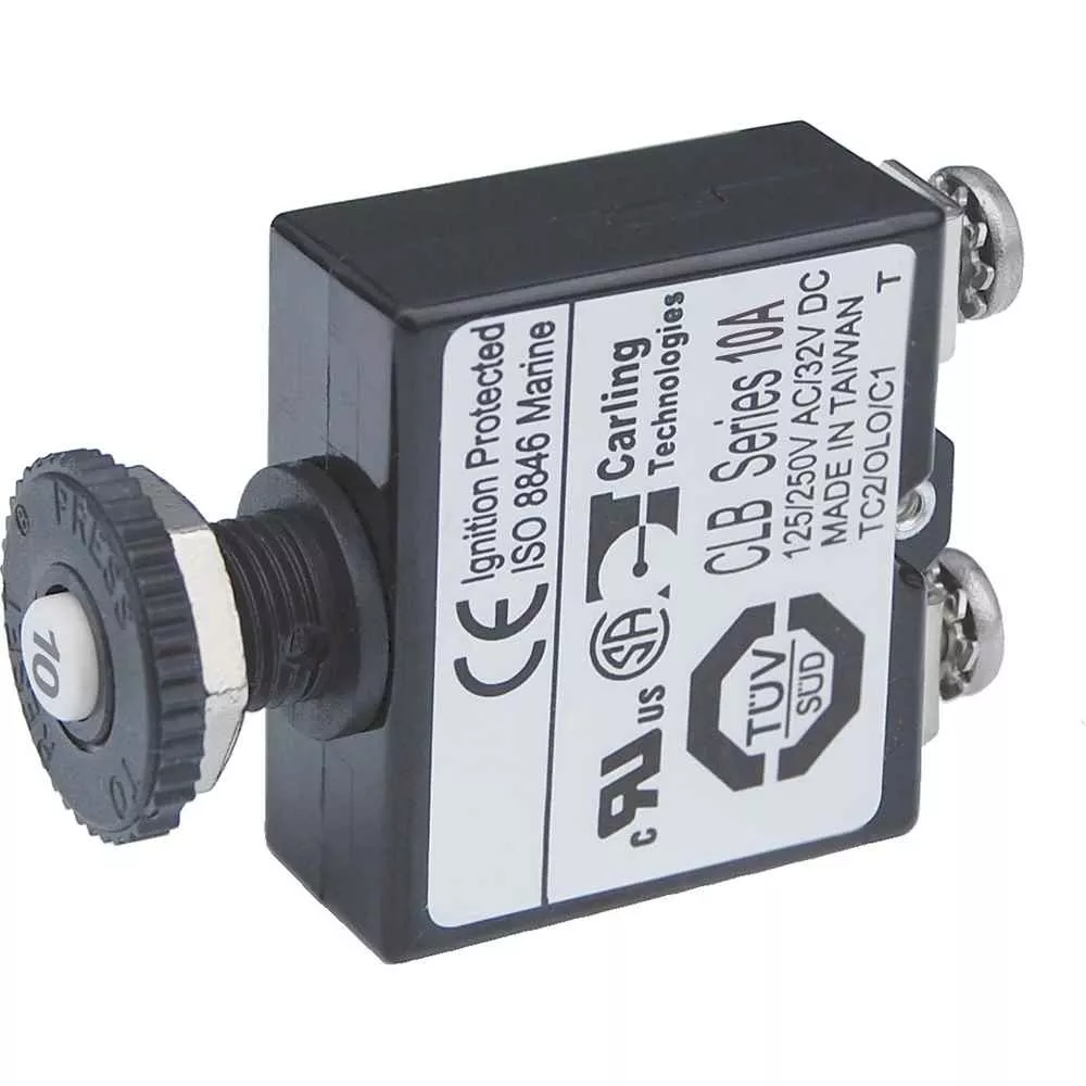 Push Button Reset Only Screw Terminal Circuit Breaker – 10 Amps