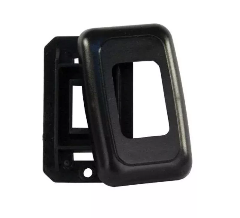 Single Switch Base & Face Plate Black
