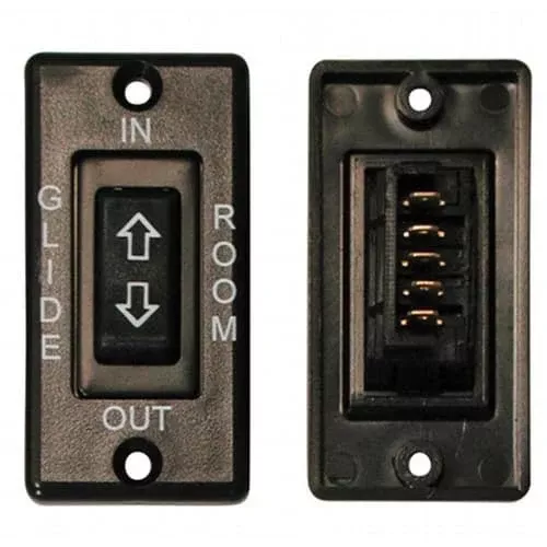 Switch In-Line Black w/Plate