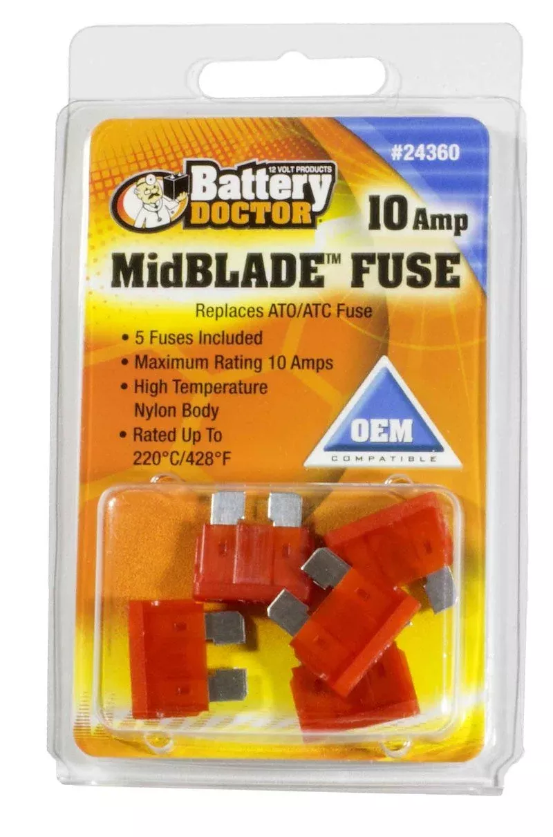 Wirthco 24360 Mid Blade Fuse-10 Amp