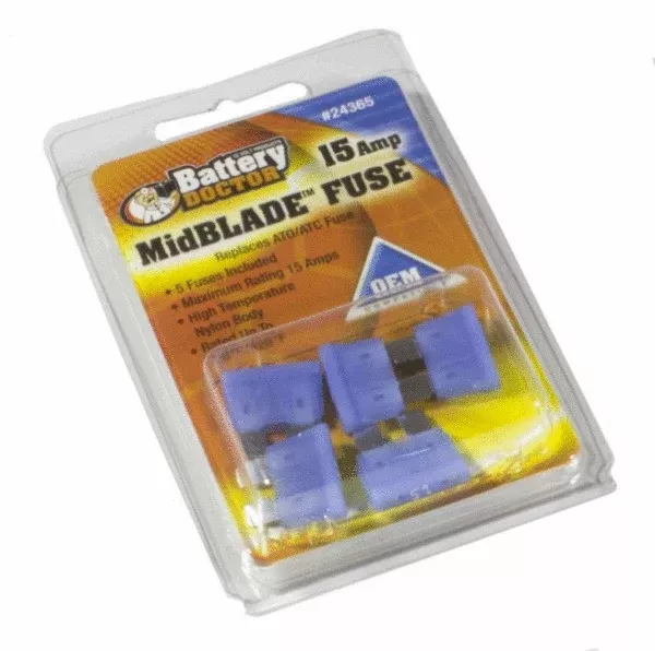 Wirthco 24365 Mid Blade Fuse-15 Amp