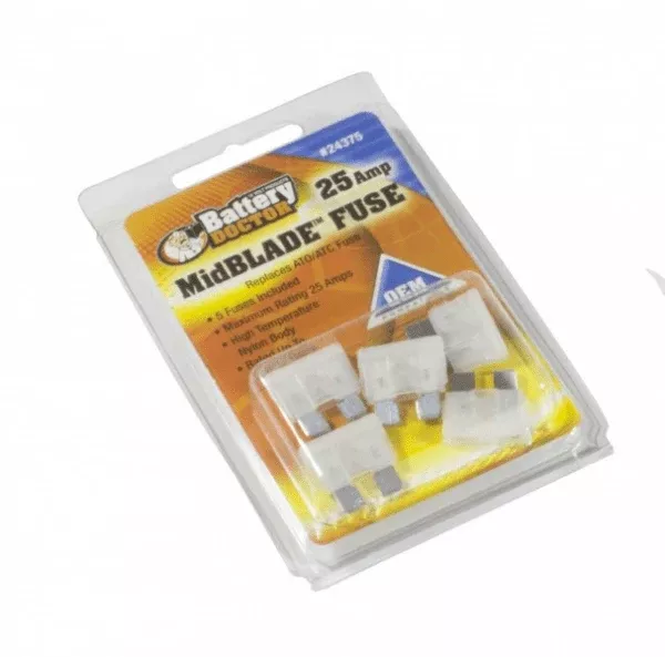 Wirthco 24375 Mid Blade Fuse-25 Amp